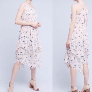 Moon River by Anthropology size Large NWT Firenze tiered midi floral dress‎